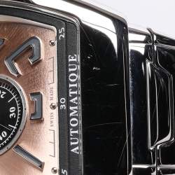 Pre Owned Franck Muller Salmon Stainless Steel Vanguard Slim Vintage V 41 S S6 AT FO Automatic Watch 40MM