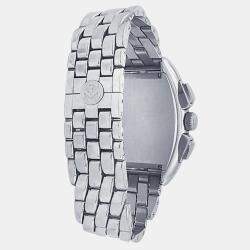 Pre Owned Franck Muller Conquistador 8001 CC Automatic Chronograph Black Dial Stainless Steel Men's Wristwatch 34 mm