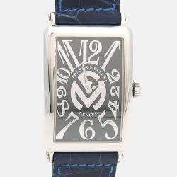 Pre Owned Franck Muller Long Island 10002QZ Quartz Black Stainless Steel men's Wristwatch 30mm