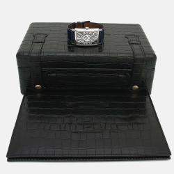 Pre Owned Franck Muller Long Island 10002QZ Quartz Black Stainless Steel men's Wristwatch 30mm