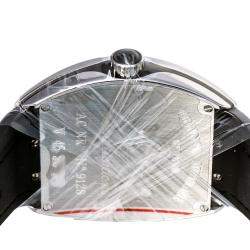 Franck Muller Black Stainless Steel Vanguard V 45 SC DT AC NR Men's Wristwatch 44 mm