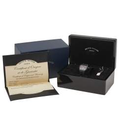 Pre Owned Franck Muller Black 18K Rose Gold & Titanium Leather Vanguard V 45 SC DT Men's Wristwatch 44 mm