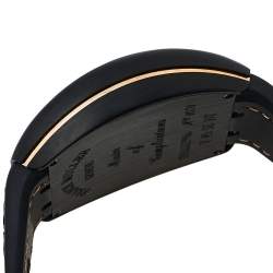 Pre Owned Franck Muller Black 18K Rose Gold & Titanium Leather Vanguard V 45 SC DT Men's Wristwatch 44 mm