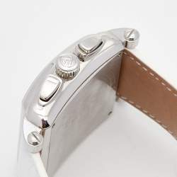 Frank Muller Silver Stainless Steel Alligator Cortez Conquistador 10000HCC Men's Wristwatch 40 mm