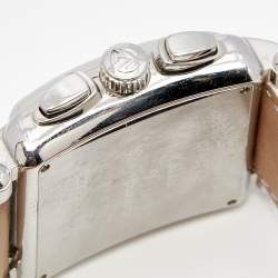 Frank Muller Silver Stainless Steel Alligator Cortez Conquistador 10000HCC Men's Wristwatch 40 mm