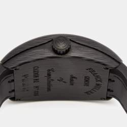 Pre Owned Franck Muller Black Carbon Rubber Vanguard V 45 SC DT Men's Wristwatch 44 mm