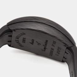 Pre Owned Franck Muller Black Carbon Rubber Vanguard V 45 SC DT Men's Wristwatch 44 mm