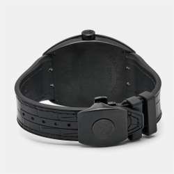 Franck Muller Black Titanium Alligator Leather Rubber Vanguard V45 SC DT TT NR BR NR Men's Wristwatch 44 mm