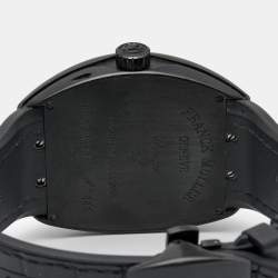 Franck Muller Black Titanium Alligator Leather Rubber Vanguard V45 SC DT TT NR BR NR Men's Wristwatch 44 mm