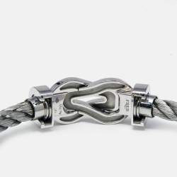 Fred Chance Infinie 18k White Gold Stainless Steel Bracelet 17