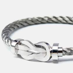 Fred Chance Infinie 18k White Gold Stainless Steel Bracelet 17