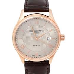Pre Owned  ساعة يد رجالية فريدريك كونستانت كلاسيكس FC-303MLG5B4 أوتوماتيك ستانلس ستيل مطلي ذهب وجلد وردية 40 مم 