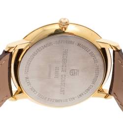 Frederique Constant Silver Gold Plated Stainless Steel Slimline FC200/220/245X5S34/5/6 Men's Wristwatch 38 mm  