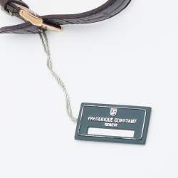 Frederique Constant Black 18K Rose Gold Alligator Leather Limited Edition Heart Beat FC942ABS4H9 Men's Wristwatch 42 mm