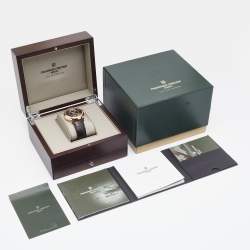 Frederique Constant Black 18K Rose Gold Alligator Leather Limited Edition Heart Beat FC942ABS4H9 Men's Wristwatch 42 mm