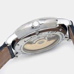 مملوكة مسبقًا Frederique Constant Silver Crococalf Leather Classic Moonphase Date FC-330/335X4P4/5/6 Men's Wristwatch 40 mm