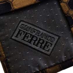 Pre Owned Gianfranco Ferre Metallic Bicolor Jacquard Silk Tie