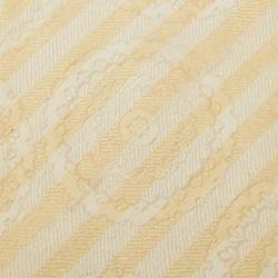 مملوكة مسبقًا Gianfranco Ferre Beige Striped Silk Jacquard Classic Tie