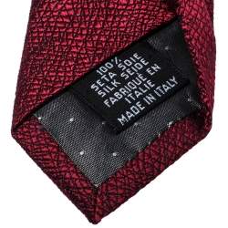 Gianfranco Ferre Red Jacquard Silk Traditional Tie