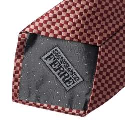 Gianfranco Ferre Bicolor Checkered Silk Jacquard Tie