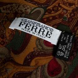 Gianfranco Ferre Muliticolor Printed Silk Pocket Square