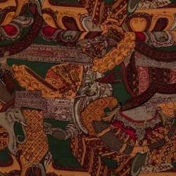 Gianfranco Ferre Muliticolor Printed Silk Pocket Square