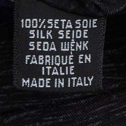 Pre Owned Gianfranco Ferre Black & Blue Printed Silk Satin Tie