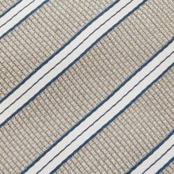 Gianfranco Ferre Beige Striped Linen Silk Tie