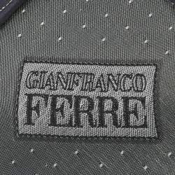 Gianfranco Ferre Black Fan Printed Silk Tie