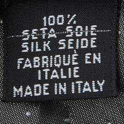 Gianfranco Ferre Black Fan Printed Silk Tie