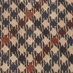 Gianfranco Ferre Brown Houndstooth Pattern Silk Tie