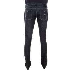 Pre Owned Gianfranco Ferre Black Denim Straight Fit Jeans XL 