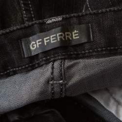 Pre Owned Gianfranco Ferre Black Denim Straight Fit Jeans XL 