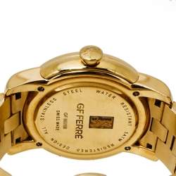 Pre Owned GF Ferre Mother of Pearl Gold Plated Stainless Steel GF.9025B Quartz Men's Wristwatch 41MM