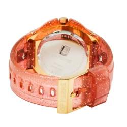 Pre Owned Gianfranco Ferre Pink Two Tone Stainless Steel and Rubber GF.9024J-17Z Men's Wristwatch 43 mm