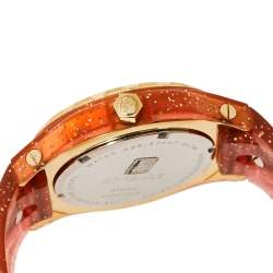 Pre Owned Gianfranco Ferre Pink Two Tone Stainless Steel and Rubber GF.9024J-17Z Men's Wristwatch 43 mm