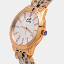Pre Owned GF Ferre Silver Two Tone Stainless Steel GFRG74391.1B.2 Unisex Wristwatch 40 mm 