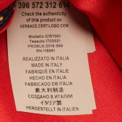 Gianni Versace Red Medusa Harness Print Silk Tie