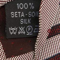 Gianni Versace Vintage Red Printed Silk Traditional Tie