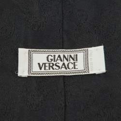   Gianni Versace Vintage Black Silk Traditional Tie