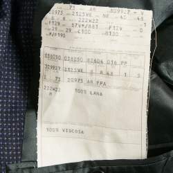 Gianni Versace Navy Blue Patterned Single Breasted Blazer M
