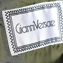 Gianni Versace Green Suede Button Front Blazer XXL