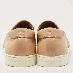 Gianvito Rossi Beige Leather Slip On Sneakers Size 41