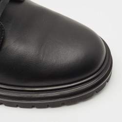 Gianvito Rossi Black Leather and Fabric Martis Ankle Boots Size 41