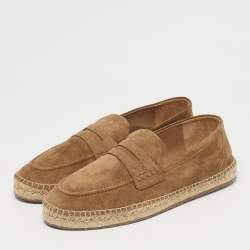 Pre Owned Gianvito Rossi Brown Suede Lido Espadrilles Size 44