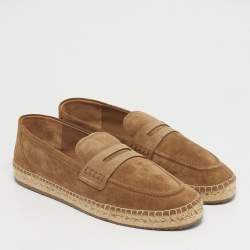 Pre Owned Gianvito Rossi Brown Suede Lido Espadrilles Size 44