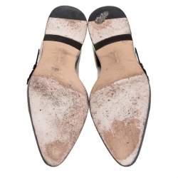 Gianvito Rossi Black Leather Monk Strap Derby Size 40.5