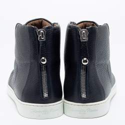 Gianvito Rossi Black Leather High Top Sneakers Size 43