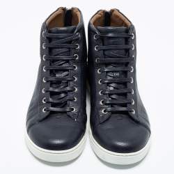 Gianvito Rossi Black Leather High Top Sneakers Size 43