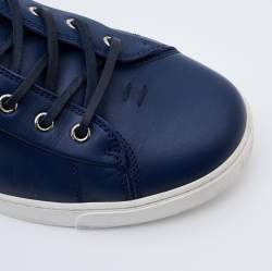 Gianvito Rossi Blue Leather High Top Sneakers Size 44